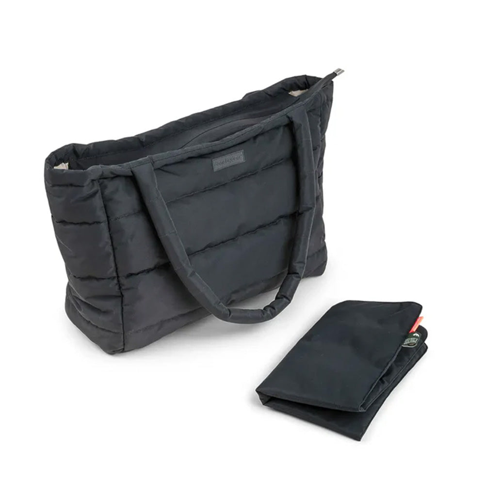 Bolso Maternal Tote acolchado con mudador portatil negro