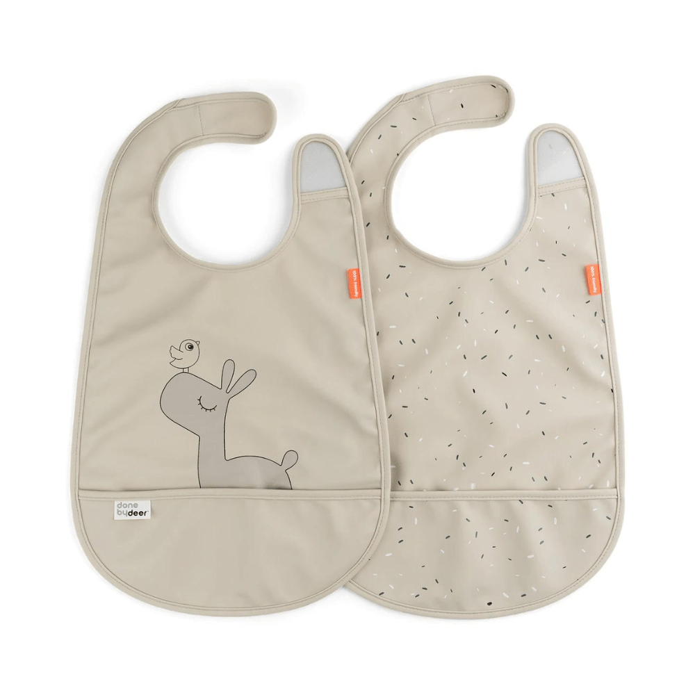 Set de 2 Baberos con velcro Lalee arena