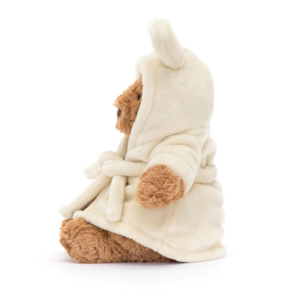 Peluche Bartolomeo con bata de baño