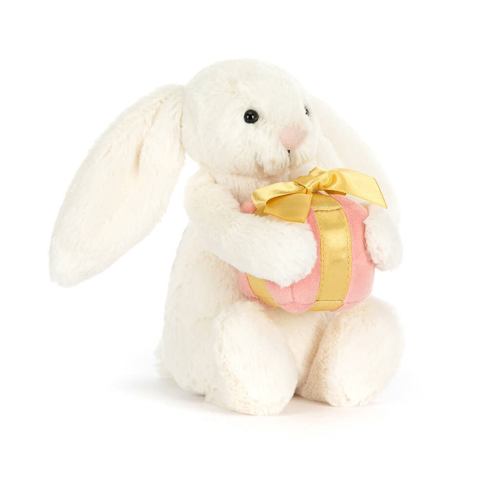 Peluche Conejo Bashful pequeño con Regalo Rosa
