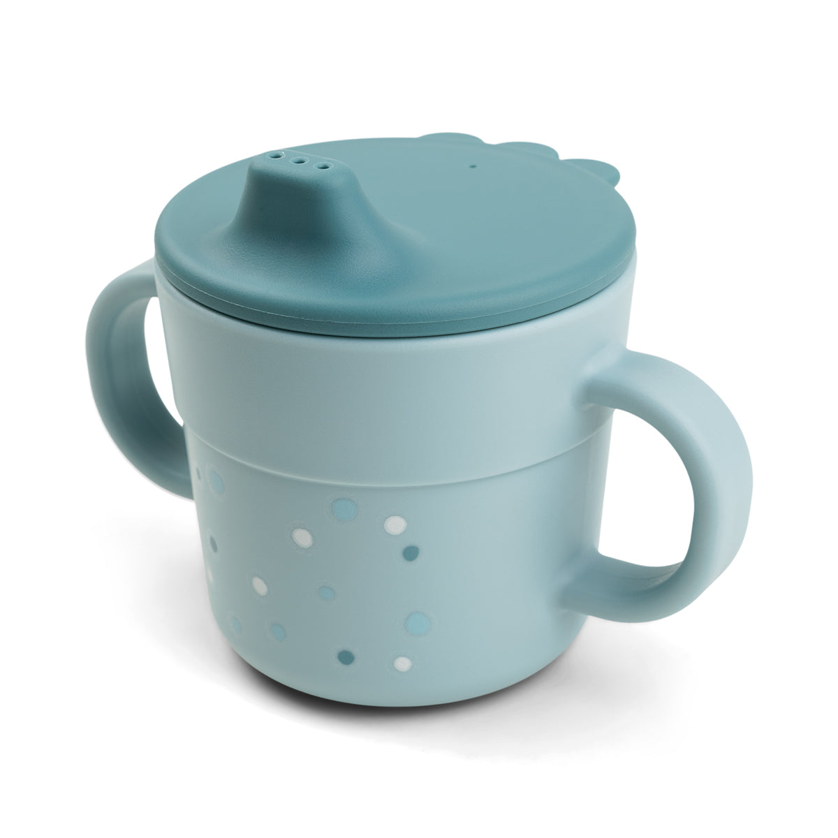 Vaso con boquilla Foodie Happy Dots azul