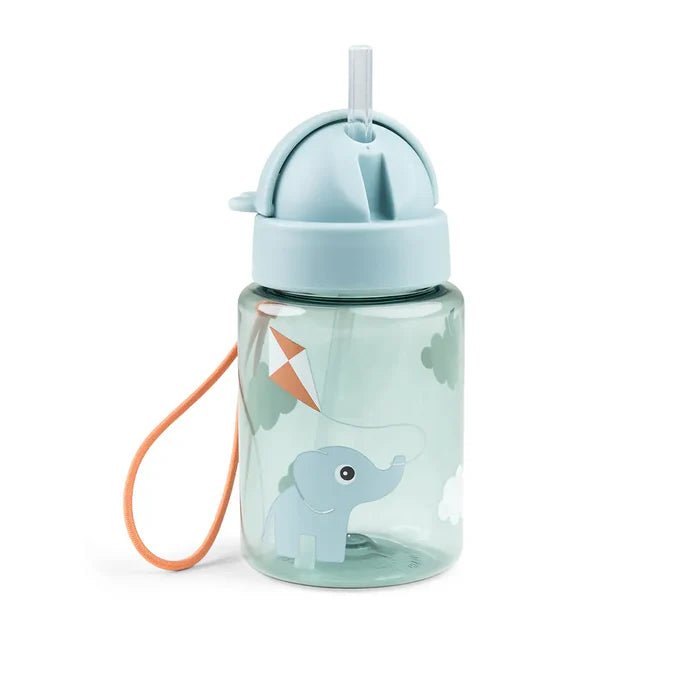 Set de caja para almuerzo y snack con botella con bombilla Playground azul