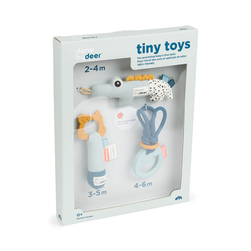 Pack de 3 Sonajeros Tiny Toys, azul