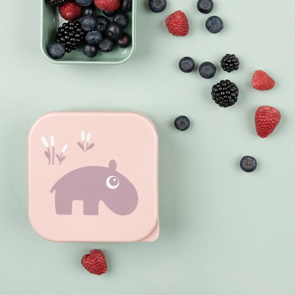 Set de 3 cajas para snack Deer Friends rosa