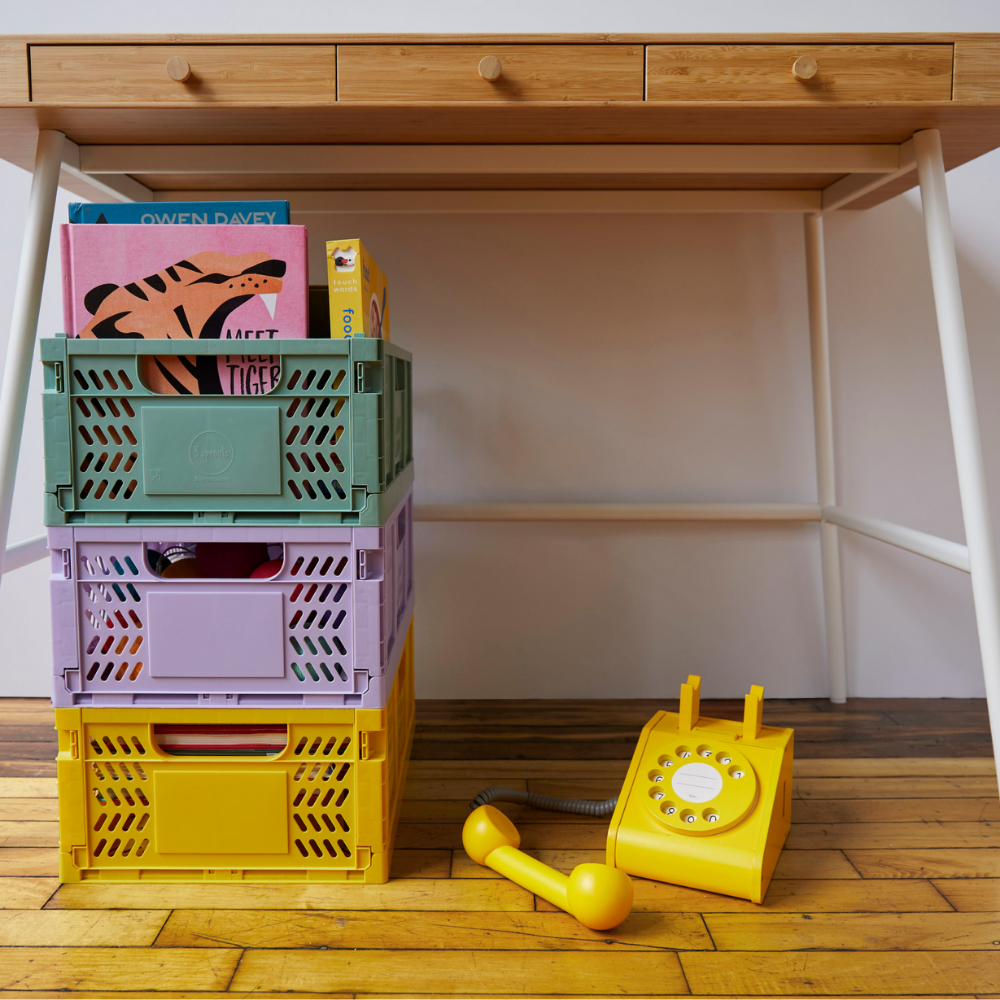 Caja Plegable Moderna Grande Lila