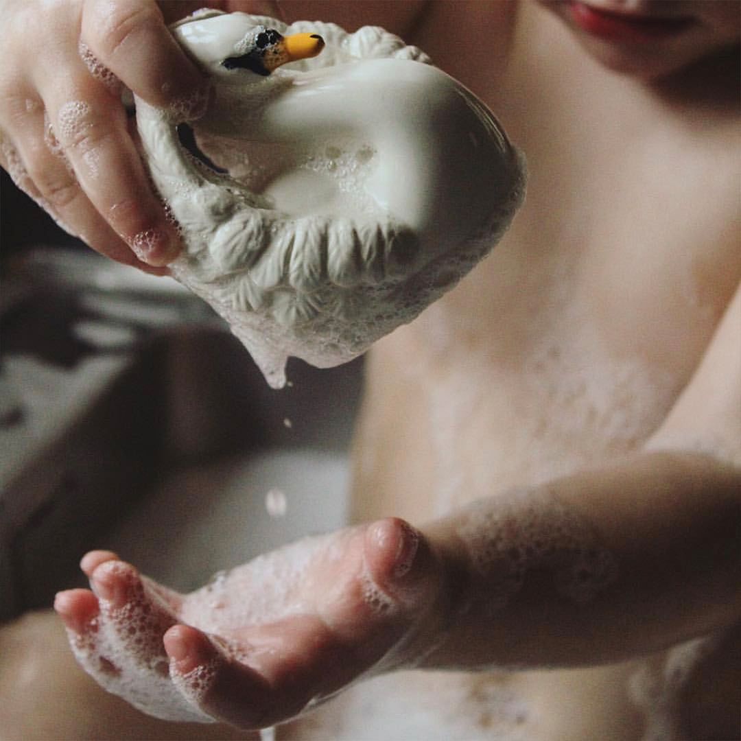 Juguete de baño cisne blanco