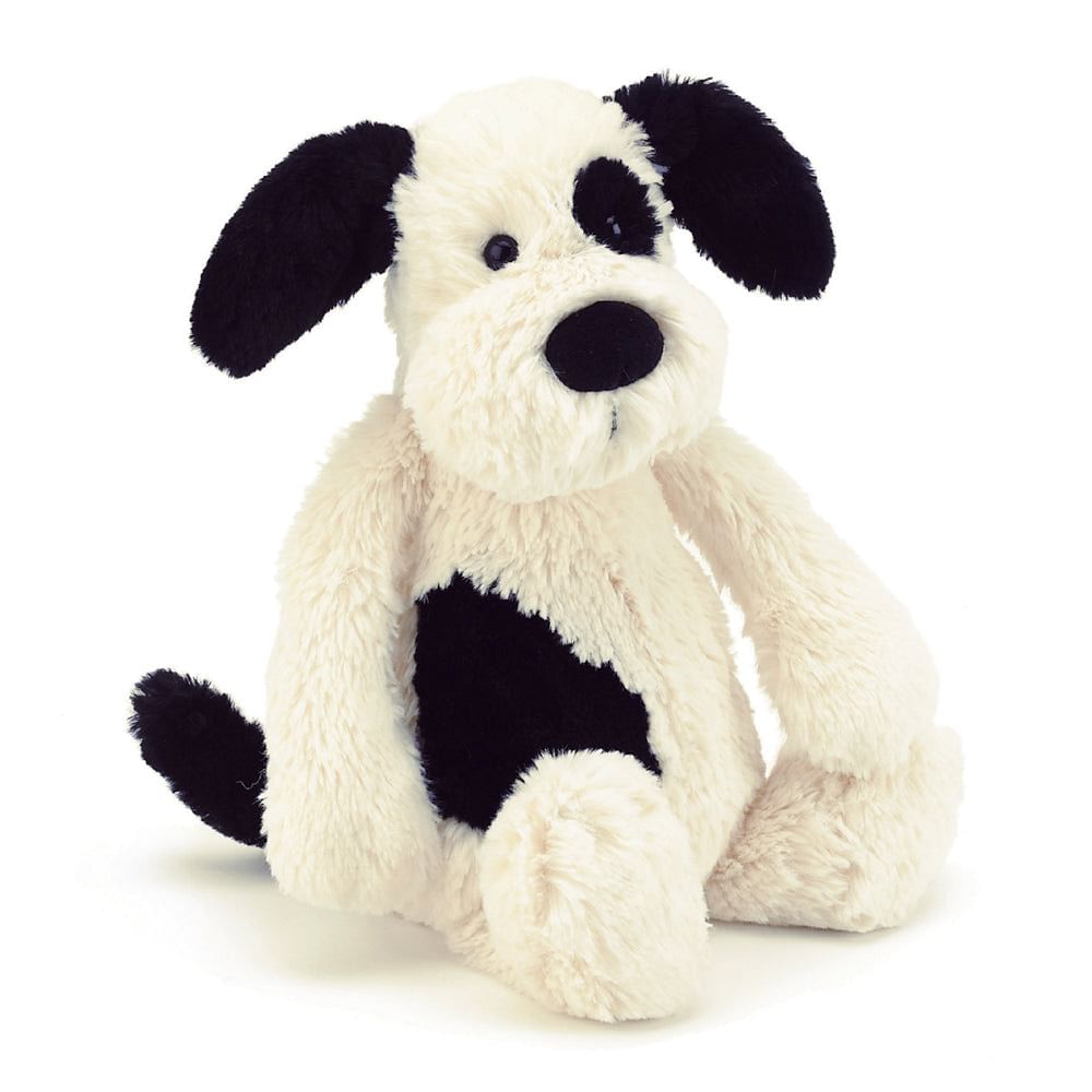 Peluche Perro Blanco &amp; Negro Mediano