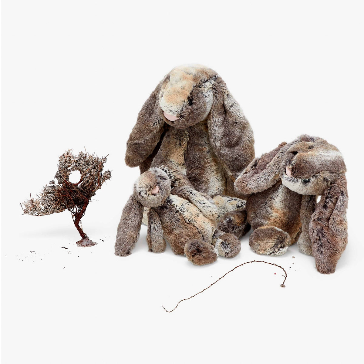 Peluche Conejo Gris Woodland Mediano
